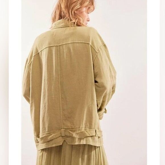 NWOT We The Free Lola Linen Jacket | XSmall | Light Green - Picture 3 of 10